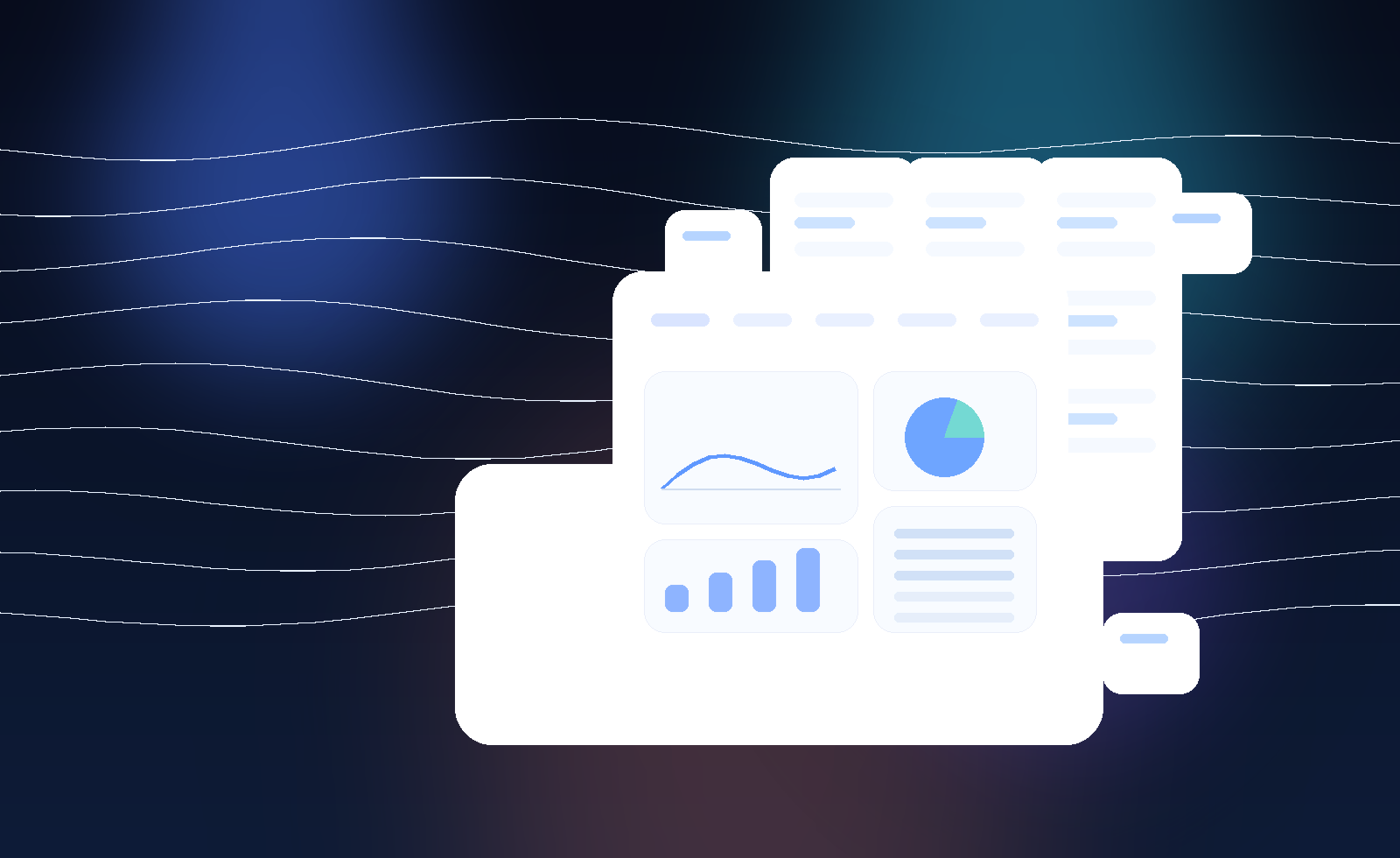 Interfaz visual de revisión operativa con paneles, notas y señales de contexto.